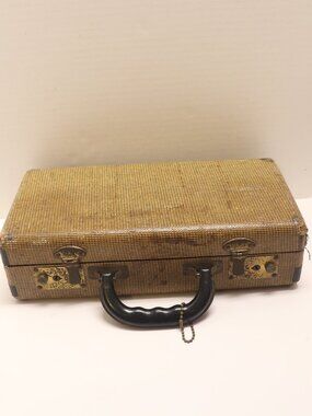 Vintage Wooden Armstrong Clarinet Silver Keys Red Velvet Case Untested